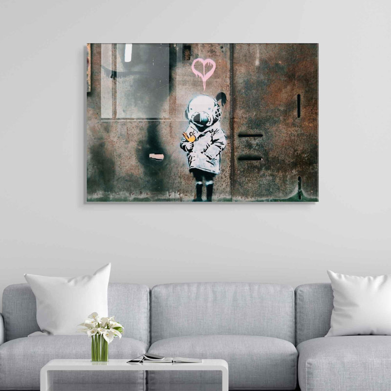 Boze Wall Decor on Tempered Glass, 70cm H x 100cm W