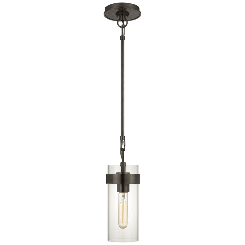 Ian K. Fowler Presidio Petite Pendant, Bronze, Clear, 15.75" H x 6.5" W x 6.5" D
