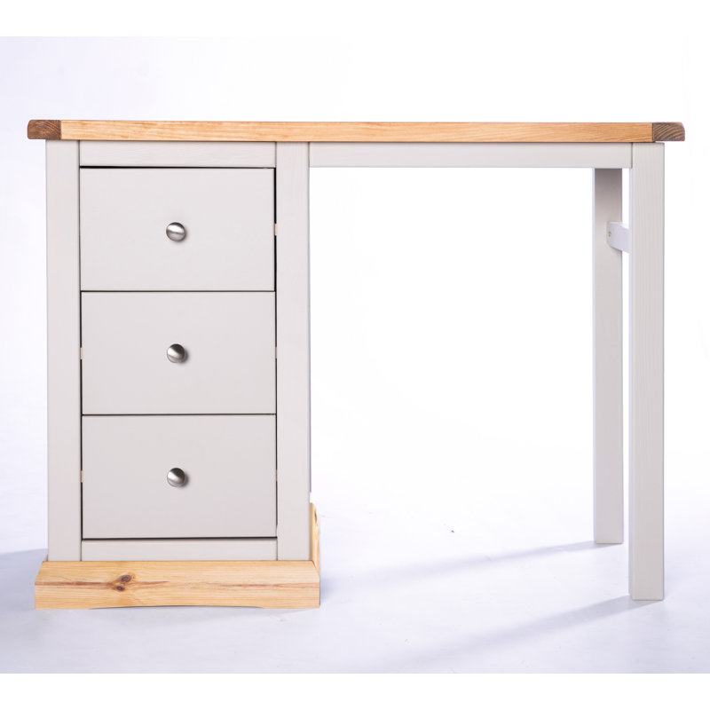 Enciso Writing Desk, Wood/Grey, Chrome
