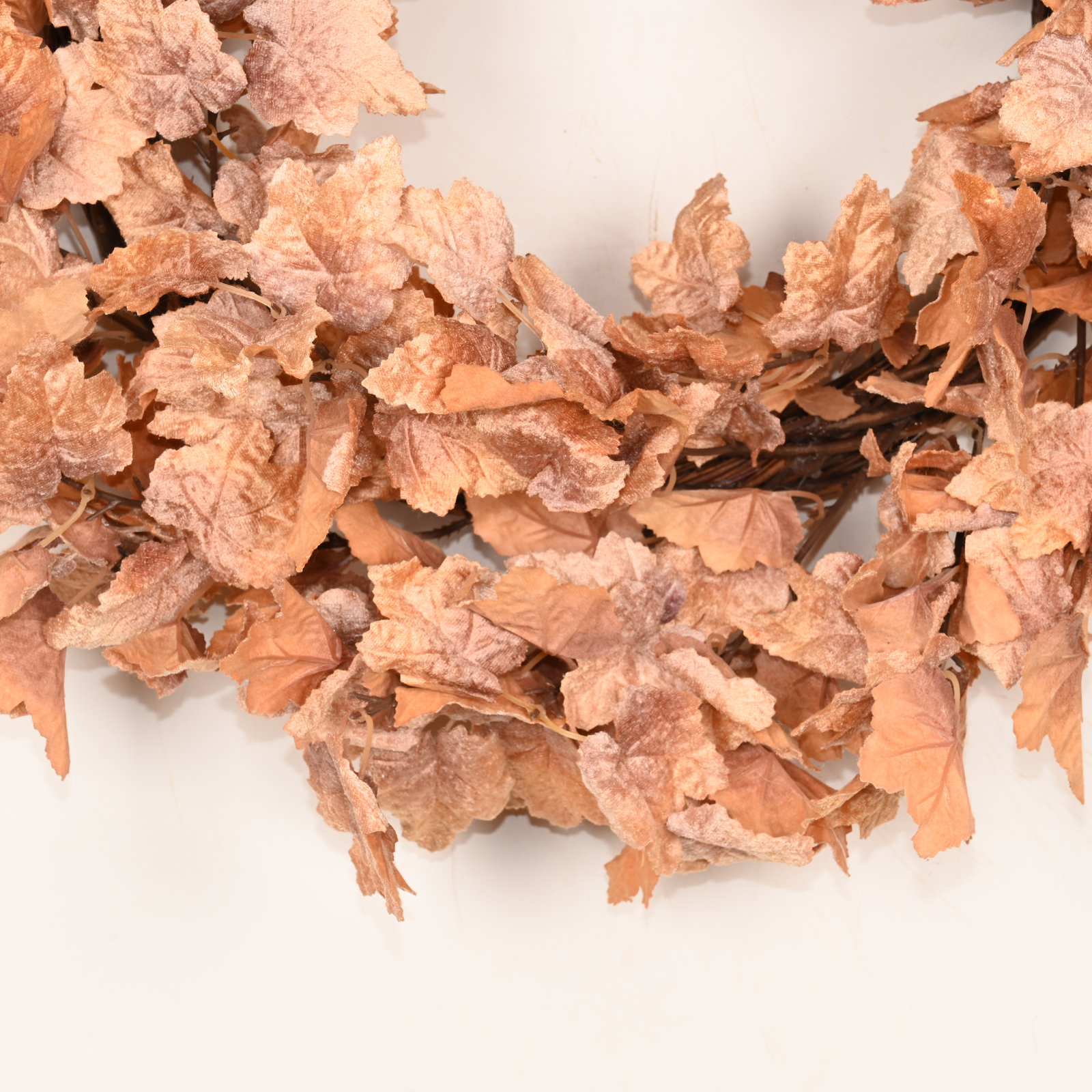 26" Artificial Farmhouse Maple Leaf Thanksgiving Day Harvest Fall Front Door Wreath