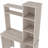 2 Piece Office Set, Dozza Bookcase + Aramis Desk, Light Gray