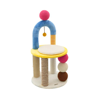2 Tiers Cat Tree with Condons,Perch,Scratching Posts
