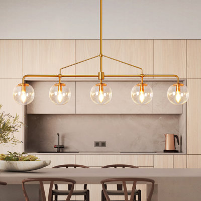 5-light Electroplated Gold Gold Chandelier Glass Chandelier Sputnik Chandelier For Living Room