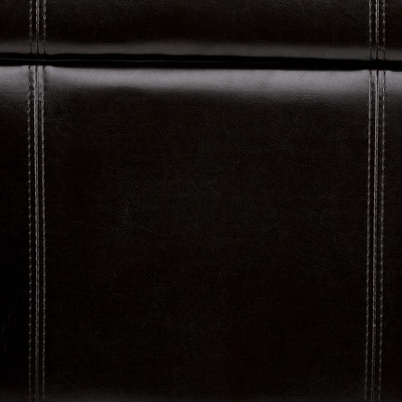 Kingsley 48"W Upholstered Vegan Leather Transitional Rectangular Lift-Up Storage Ottoman Bench with Nailhead Trim