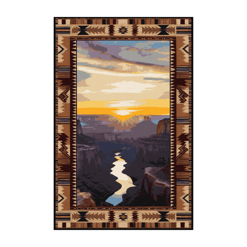  Tapis lavable Sunset Over Canyonlands Southwestern, Tapis de couloir 2 pi x 5 pi