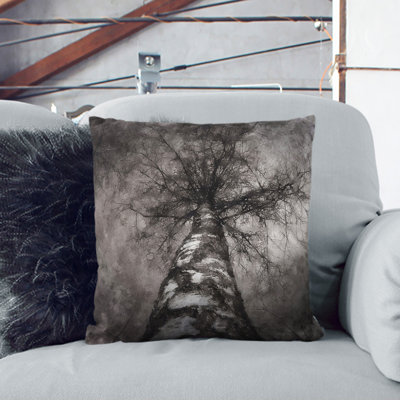 Birch Tree Painting Scatter Cushion