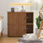 Enceinte double pour litière pour chat, meuble pour litière pour chat, meuble pour litière caché avec porte coulissante, maisonnette intérieure moderne, table de bout pour le salon-800941629