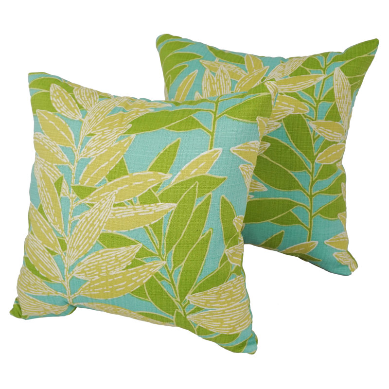 Floral Outdoor Reversible Throw Pillow