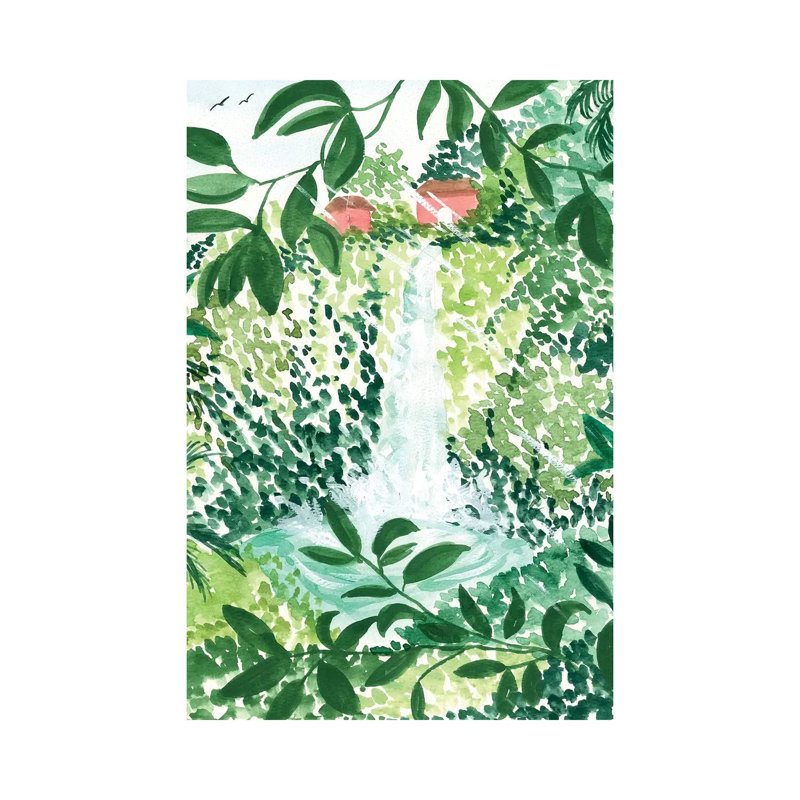 Chute d'eau - impression sur toile tendue, H 12 po x l 8 po x P 0,75 po