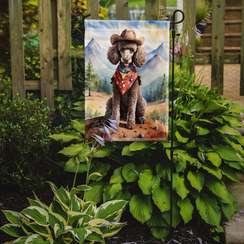 Drapeau Cowboy Welcome Garden, Brun Poodle