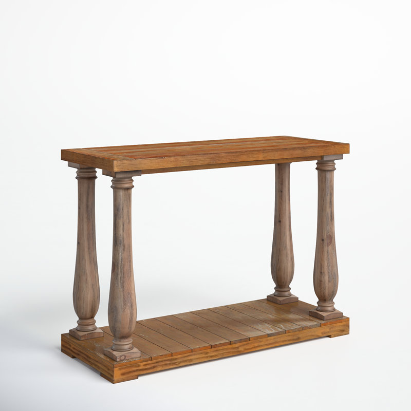 Mentzer 50'' Solid Wood Console Table, Weathered Pine
