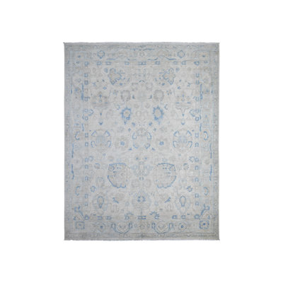 Tapis carré en laine noué à la main 9 pi 10 po x 12 pi 4 po Peshawar Mahal 733F3963D900488DAFB03B712C476435