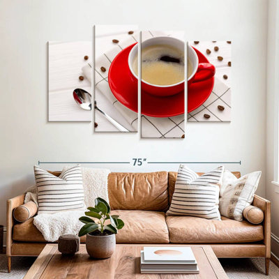 Tasse à café et grains grillés