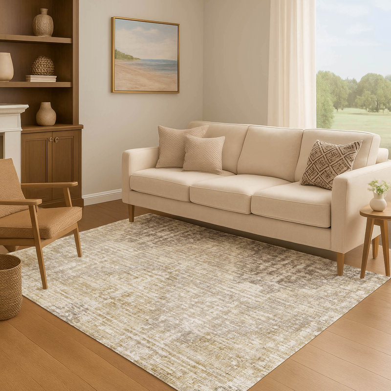 Premium Machine Washable Ansley Geometric Rug, Rectangle 10' x 14'
