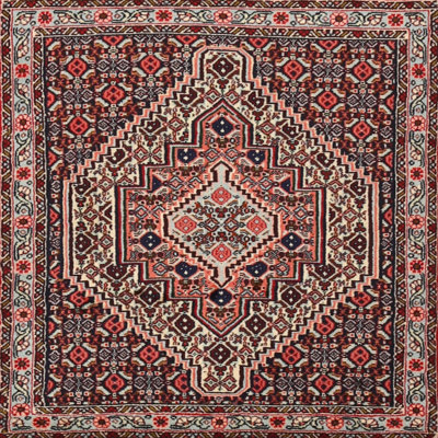 Tapis oriental rouge / bleu