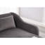 Chaise longue moderne en velours gris avec surface à griffes - structure stable