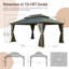 Pavillon de jardin en acier galvanisé avec double toit en pente-90288161-92597326
