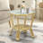 Eukleides Glass Tray Top End Table-8725285
