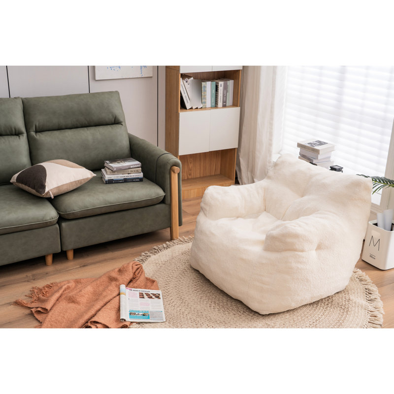 Fauteuil en tissu doux blanc - Convient aux besoins en matière de sacs à billes pour centre commercial intérieur