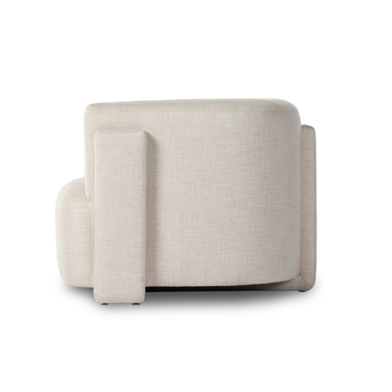 Hartley Tufted Barrel Chair, Dove Crescent Rayon / Viscose