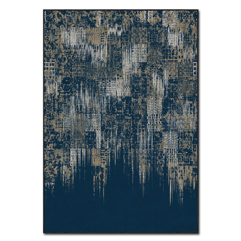 Luxurious Velvet Area Rug, 4.6 x 7.2 Feet | 100% Polyester, 740 g/m² | Non-Slip Felt Dot Underside, Machine Washable | Digital Print Design, Easy to Clean, Perfect for Living Room & Bedroom Décor