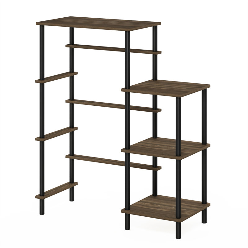 Rikesha Wood Kitchen Cart, Walnut/Black