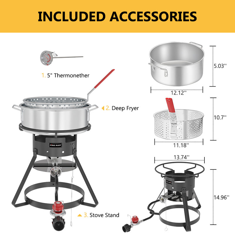 Ensemble de friteuse à poisson au propane 10 pte