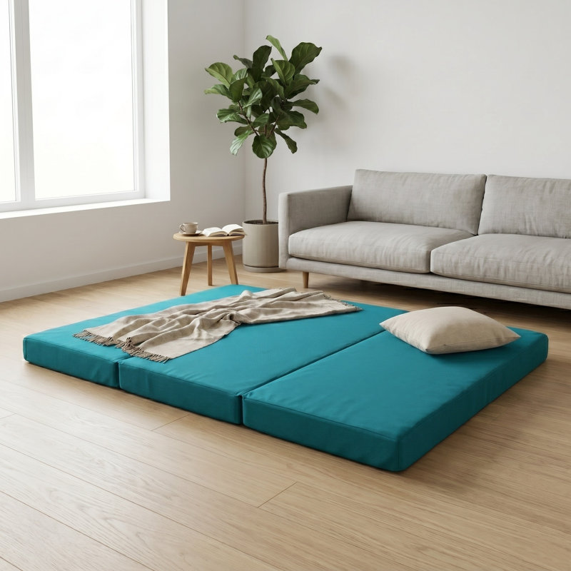 Dull UK Small Double - DE 120 X 190 Cm Symple Stuff Foam Mattress, Turquoise