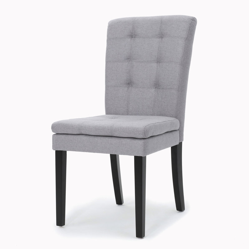Moorcroft 20.25'' H Tufted Fabric Upholstered Side Chair, Light Gray