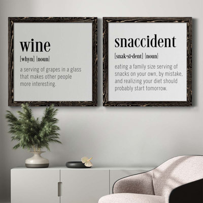 " Wine Definition " 2 - Pieces