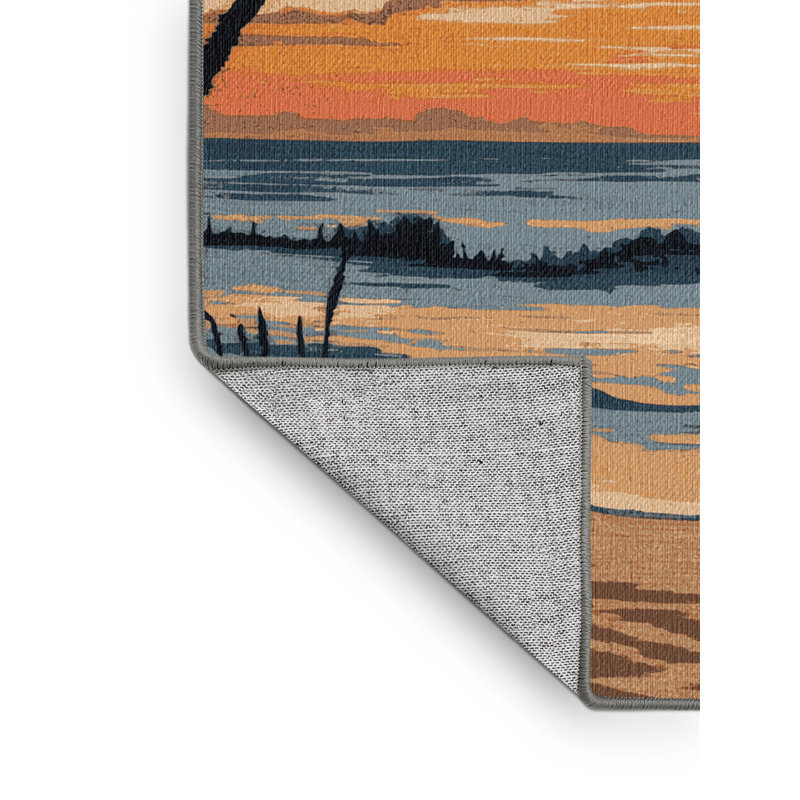  Tapis lavable Coastal Sunset, Rond 4 pi
