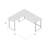 Ferrill L-Shaped Metal Base Writing Desk