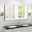 32"x24" Led Bathroom Vanity Mirror With Back Light,multifunction,brushed Gold-1160530233