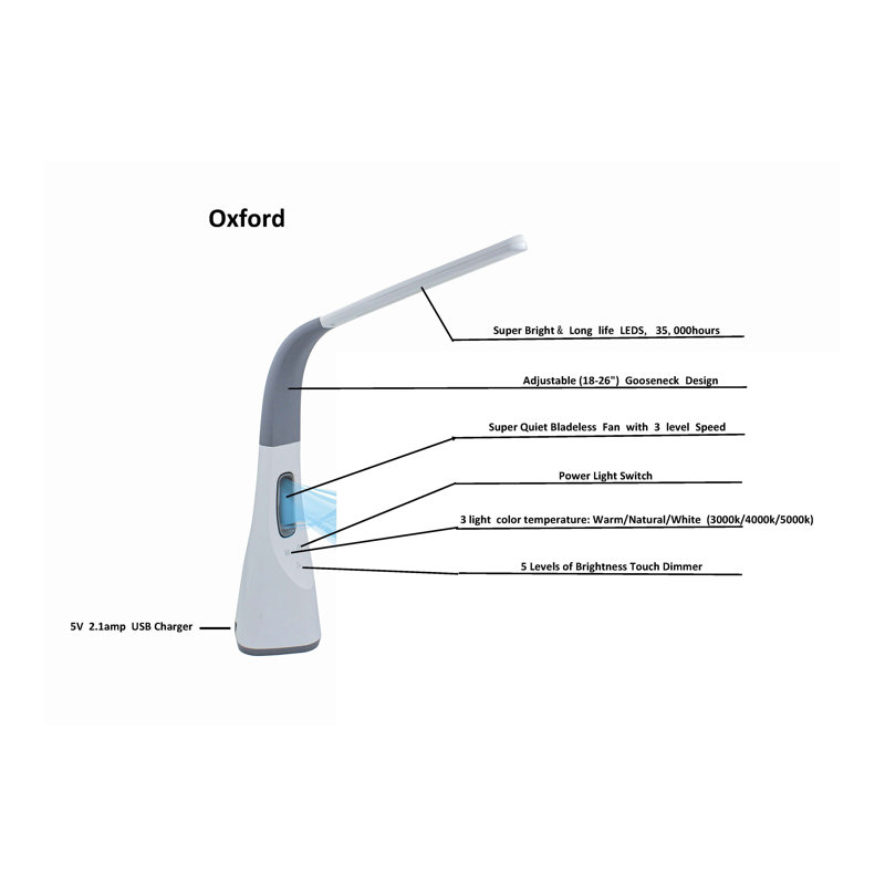 Lampe de bureau 26 po Mathiatis