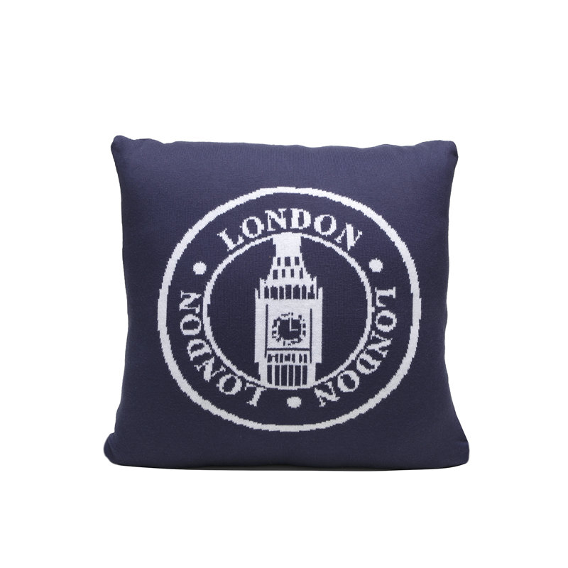 Cotton Blend Reversible Throw Pillow