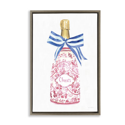 Cadre flottant Flirty Champagne Cheers, design par Mercedes Lopez Charro
