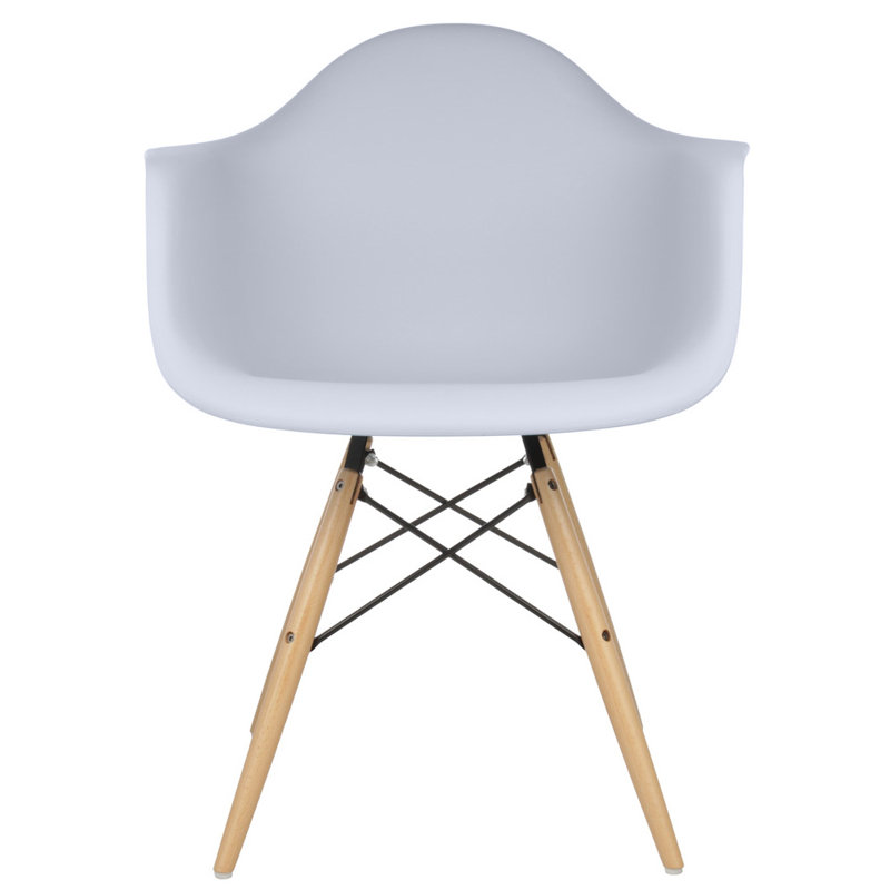 Cardone Arm Chair, Light Gray/Natural