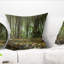 Housse et insert de coussin rectangulaire à motif de plantation d'hévéa dense-1916642171