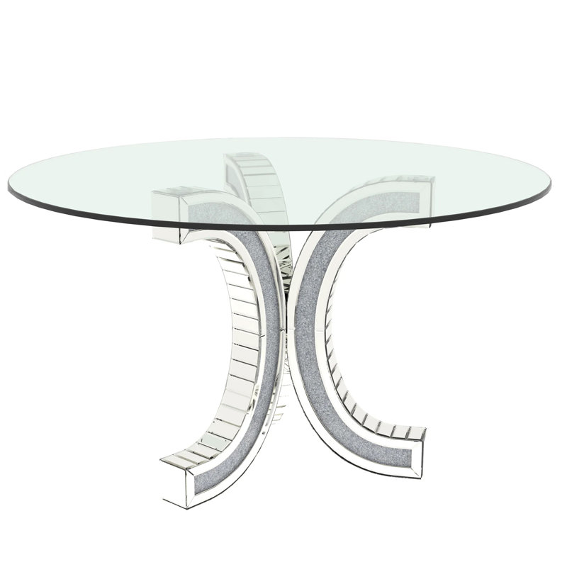 Table de salle à manger Table de salle à manger en verre trempé