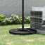 Base de parasol d'extérieur stable, noire et robuste avec base croisée pour parasols de patio