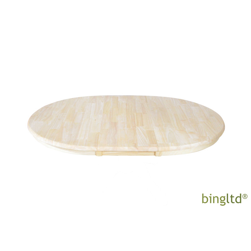 Natural Light Brown Solid Wood Round Table Top