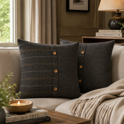 Aikaterini Striped Square Cushion