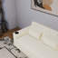 Canapé-lit convertible beige à siège convertible de 61,4 po avec siège ajustable et dossier réglable pour le salon