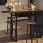 139cm Scalable Kitchen Island Set with 2 chairs & 4-tier storage-691026791