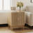 (Set Of 2)Mid-Modern Nightstand Bedside Table With Grille Design & Two Drawers