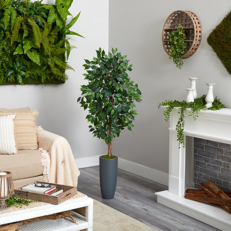 60'' Faux Ficus Tree in Clay Planter