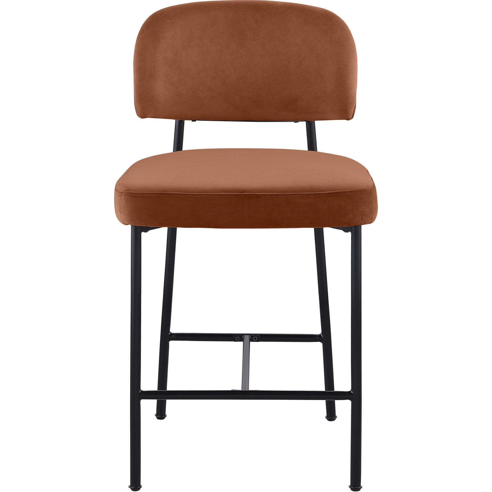 27" Bar Stool, Cognac Performance Fabric