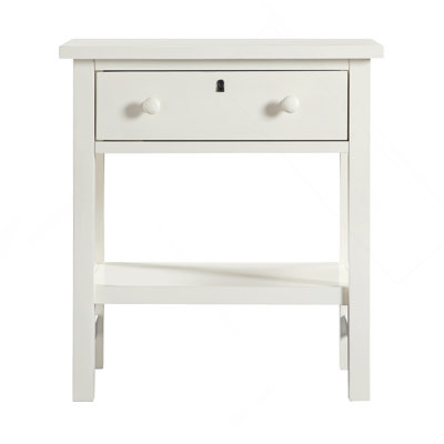 Finley 1-Drawer Storage Nightstand - Antique White