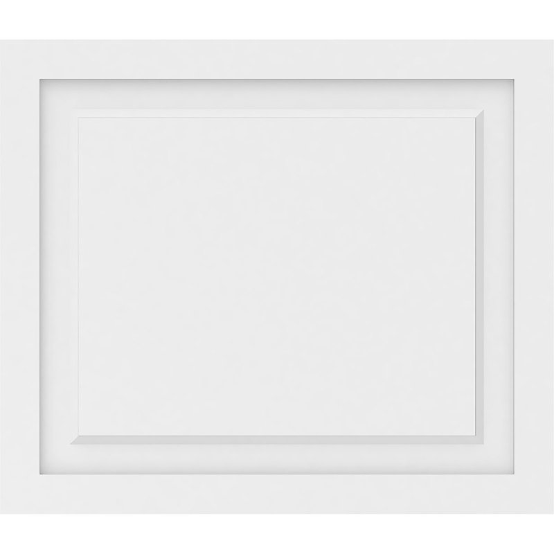 Panneau mural Harrison 3D en blanc, 24"H x 28"W x 0.63"D