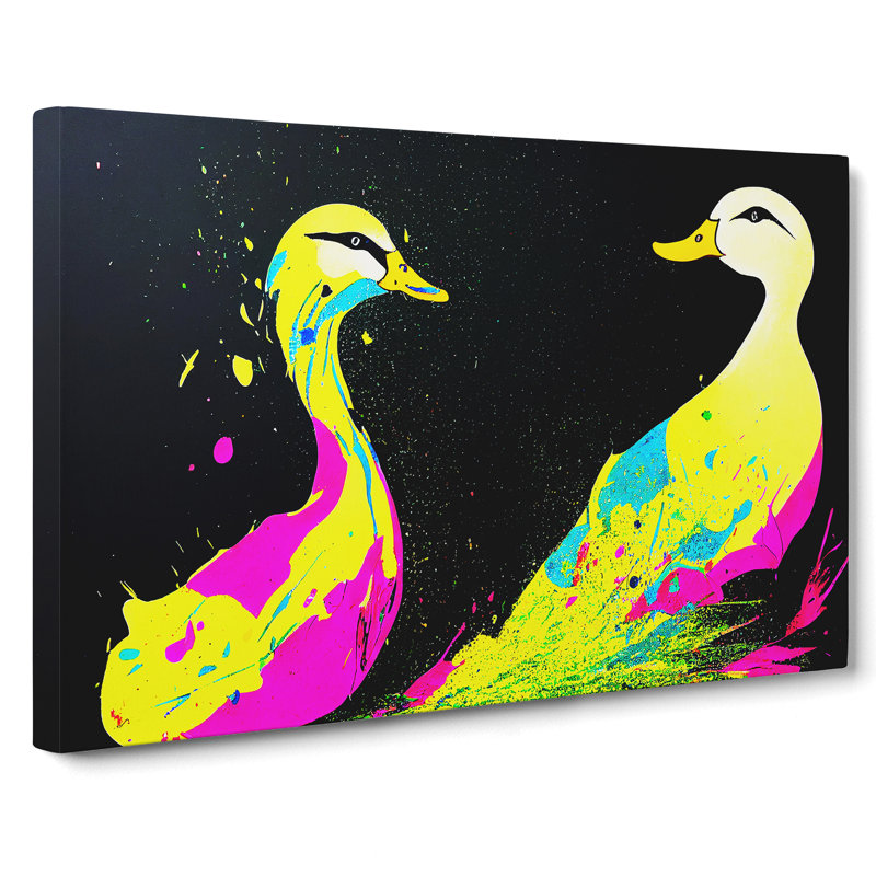 Duck Splash Abstract - Wrapped Canvas, 40cm H x 60cm W